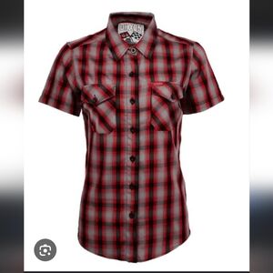 DIXXON Women's Red Plaid Bamboo Shirt